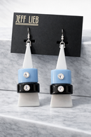 Jeff Lieb Geometric Colorblock Crystal Drop Earrings - 9458