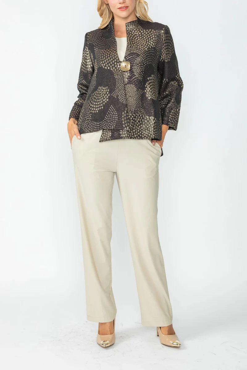 IC Collection One Button Shimmer Jacket-IC-6706J