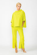 Front Slit Pant With Petal 6877P