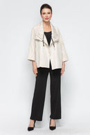 IC Collection Detail Crackle Zip Jacket-6793J-DUP