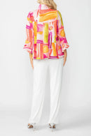 Abstract Print Jacket-6855J-PINK