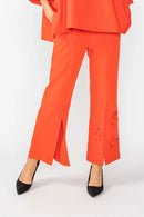 Front Slit Pant With Petal 6877P