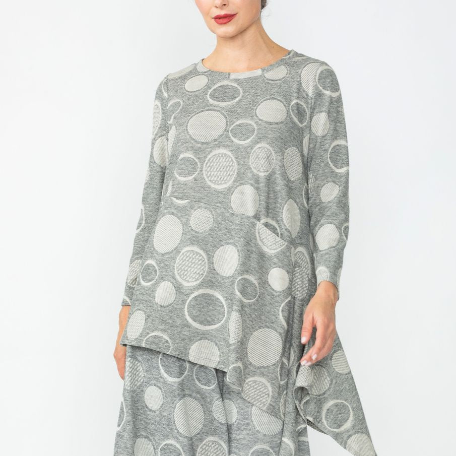 IC Collection Asymmetric Polka Dot Tunic | Unique Apparel USA