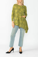 IC Collection Asymmetric Polka Dot Tunic-IC-6921T