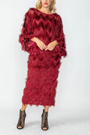 IC Collection Wave Feather Poncho-IC-6961T