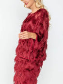 IC Collection Wave Feather Poncho-IC-6961T