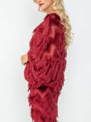 IC Collection Wave Feather Poncho-IC-6961T