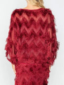 IC Collection Wave Feather Poncho-IC-6961T
