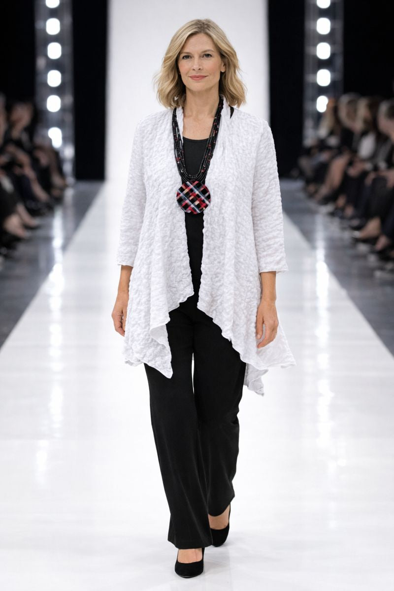 IC Collection Pucker Knit Jacket | Unique Apparel USA