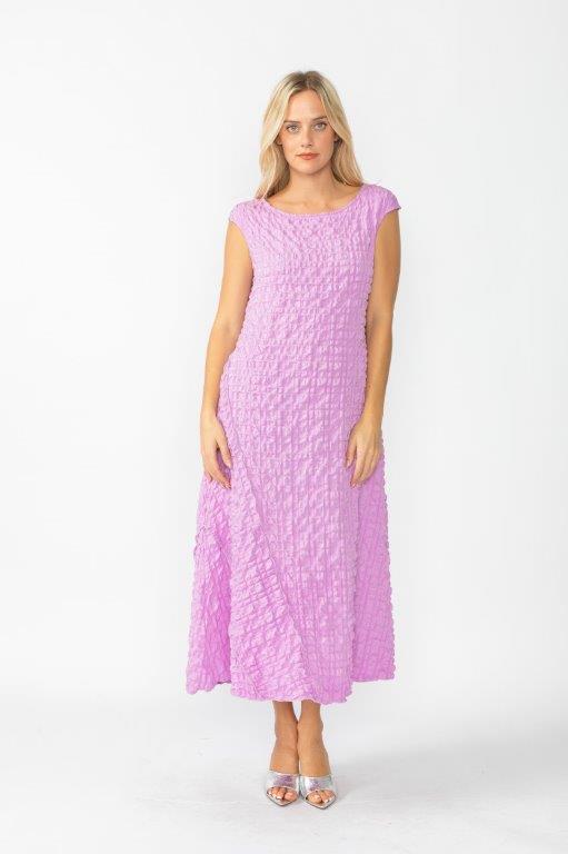 IC Collection Pucker Scoop Neck Dress 7003D-DUP1