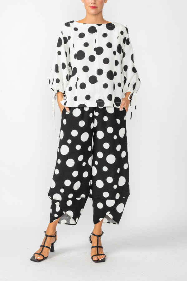IC Collection Drop Sleeve Polka Dot Top 7016T | Unique Apparel USA