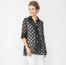 Mesh Polka Dot Blouse- 7024B-dup