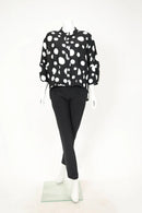 Pleat Hem Kimona Blouse 7027B-BLACK