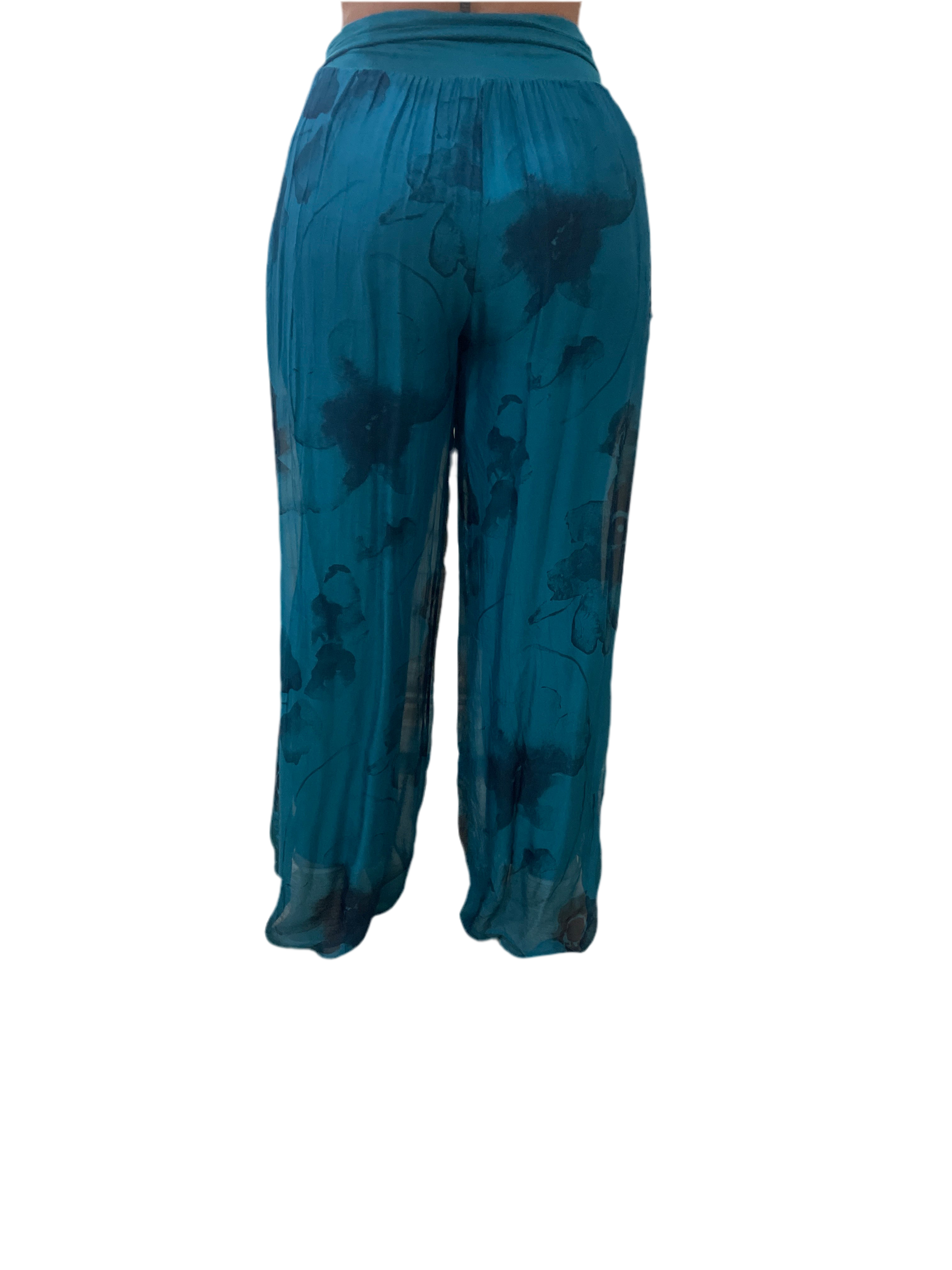 Tempo Paris Print Wide-Leg Palazzo Pants- 5223P