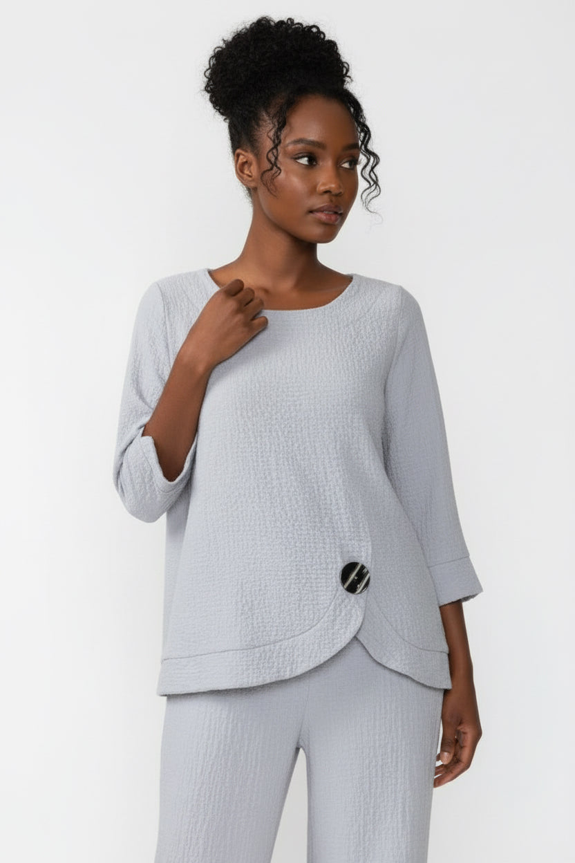 IC Collection Textured One Button Top-IC-7067T