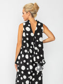 IC Collection Spotted High Cowl Neck Top-IC-7083T