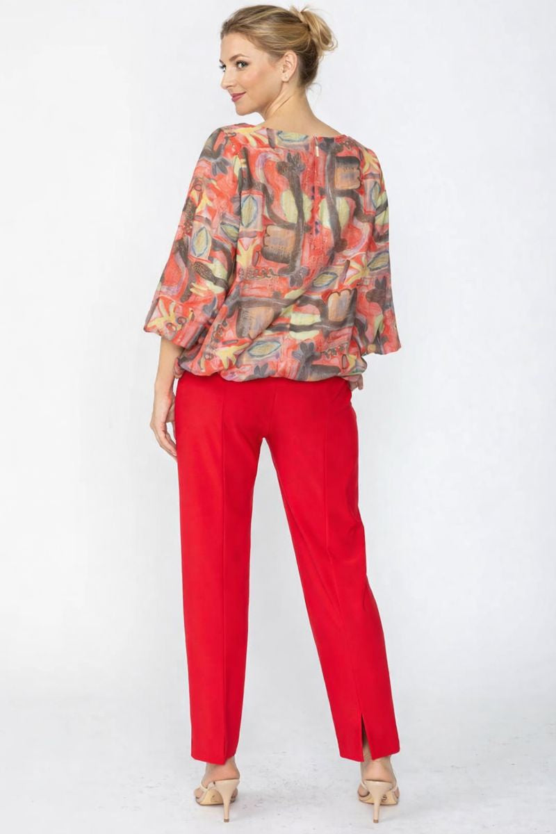 IC Collection Tencel Abstract Balloon Top-C1079T