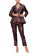 IC Collection Metallic Geo Slim Pant-7215P