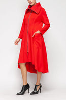 IC Collection Hi-Low Statement Collar Jacket-7142J