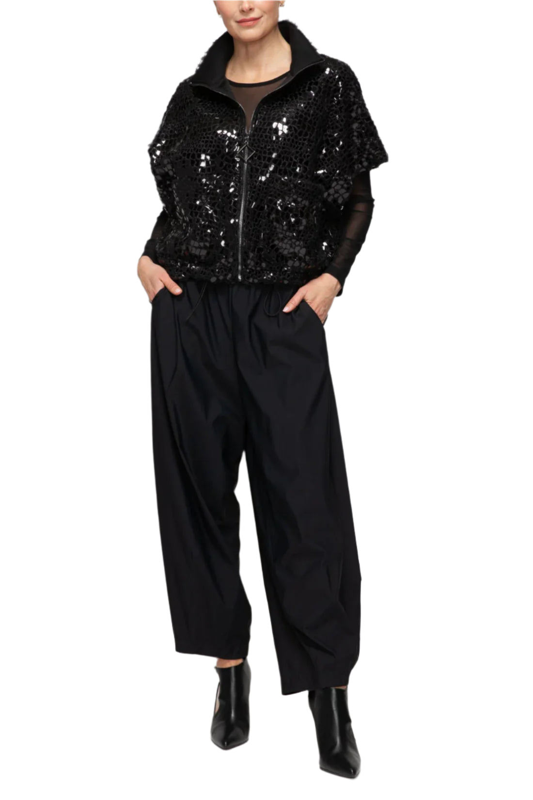 IC Collection Luna Sheen Zip Vest-7144V