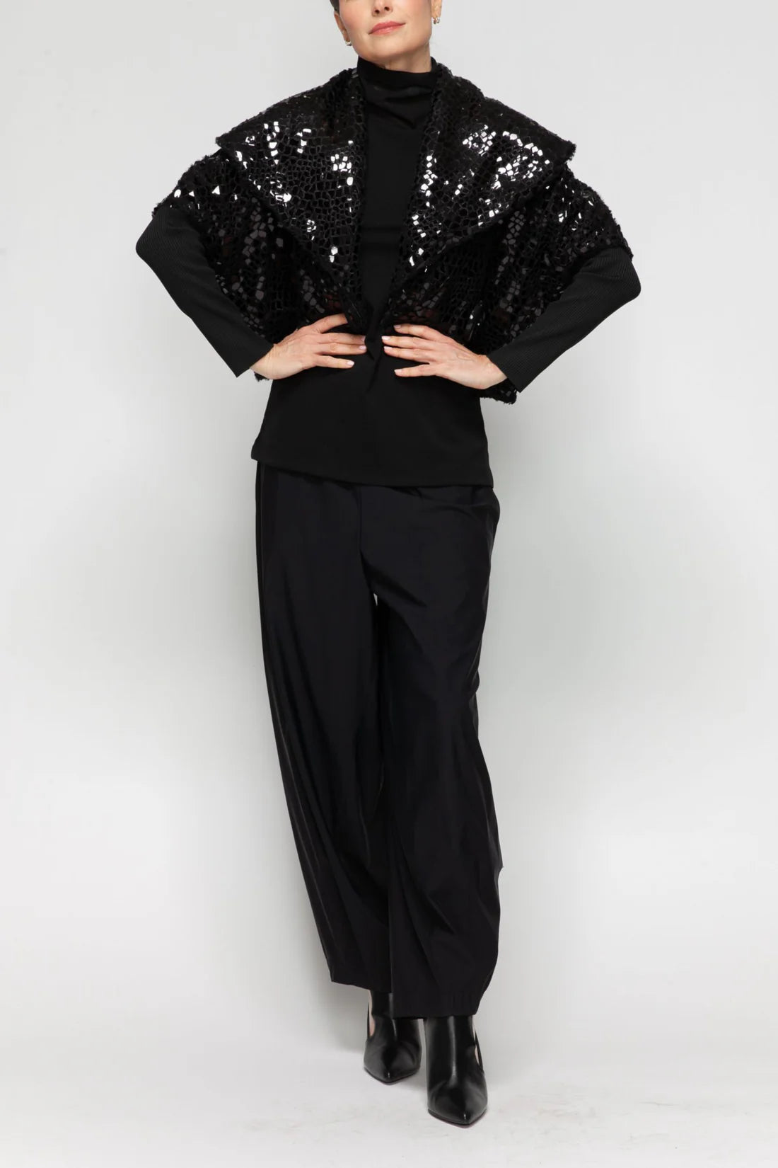 IC Collection Rip Sleeve Sheen Jacket-7145J