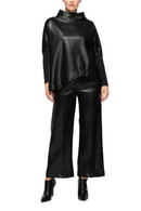 IC Collection Luxe Noir Sculpted Top-7156T