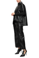 IC Collection Luxe Noir Faux Leather Pant-2191P