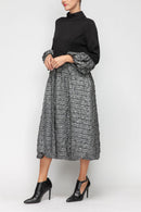 IC Collection Elegant Textured Midi Dress-7159D