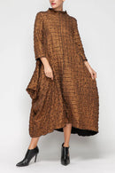 IC Collection Textured Swing Dress-7271D