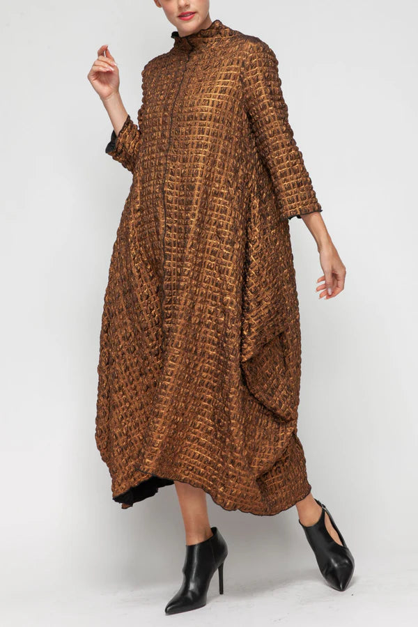 IC Collection Textured Swing Dress-7271D