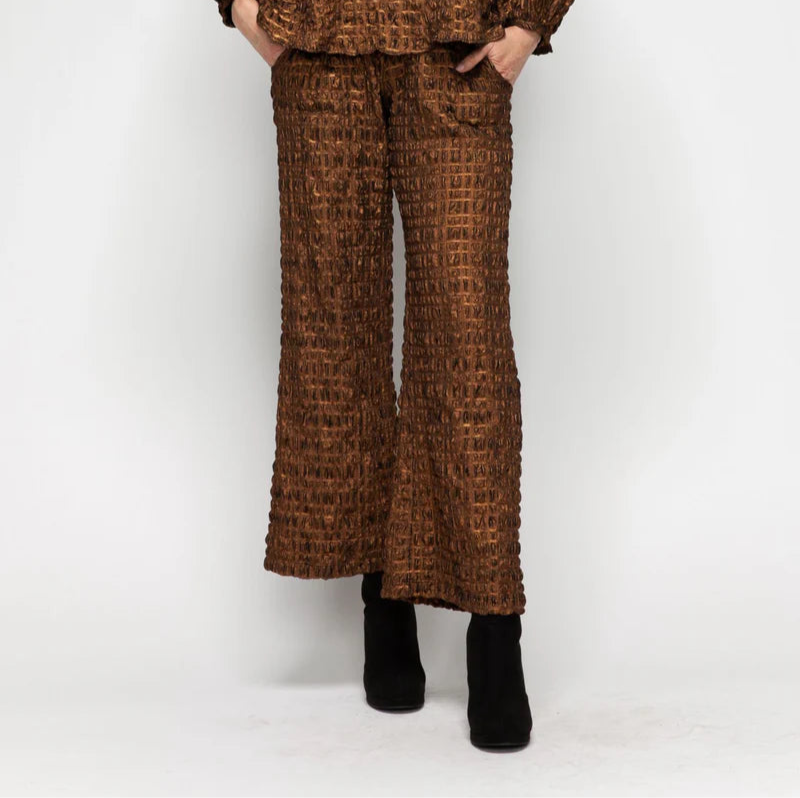 IC Collection Textured Wide-Leg Pants-7207P