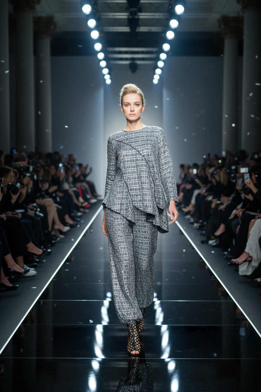 IC Collection Textured Asymmetrical Top-7235T