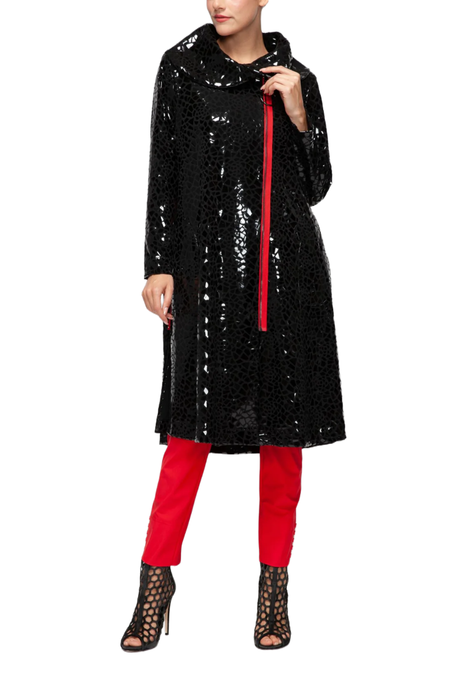 IC Collection Red Point Mosaic Jacket-7198J