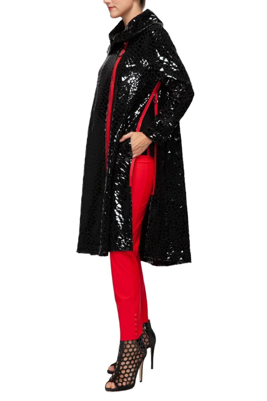 IC Collection Red Point Mosaic Jacket-7198J