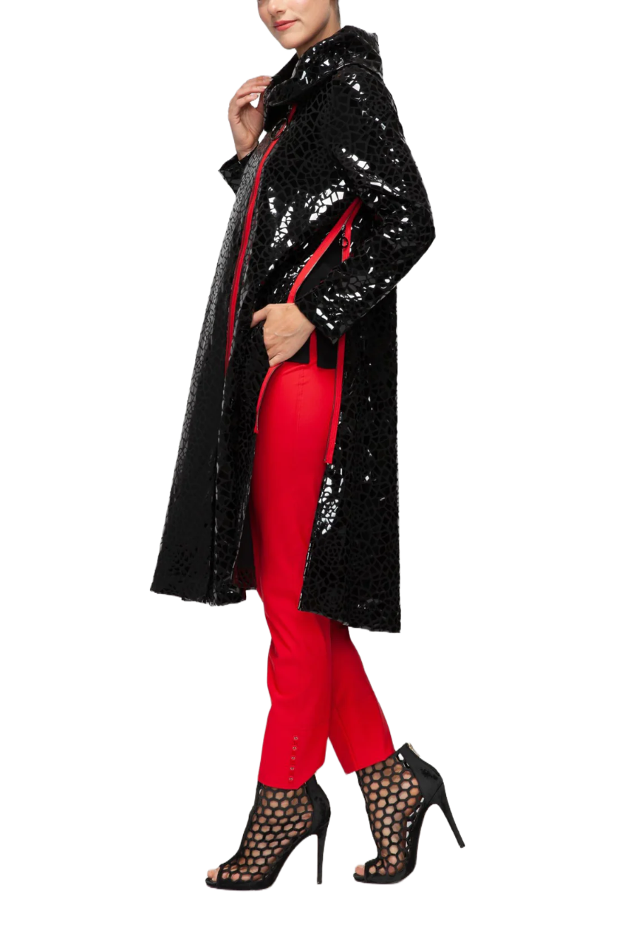 IC Collection Red Point Mosaic Jacket-7198J