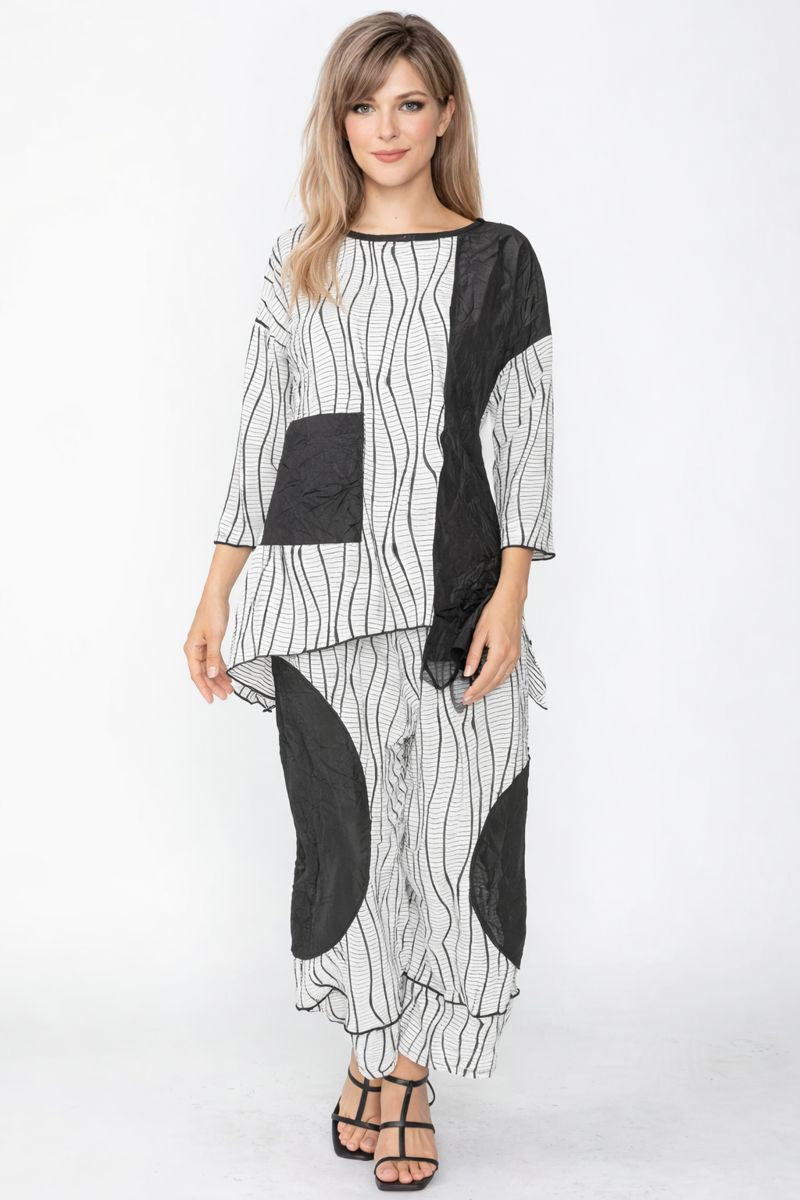 IC Collection Dolman Tunic With Patch - Women's Designer Top 7788T