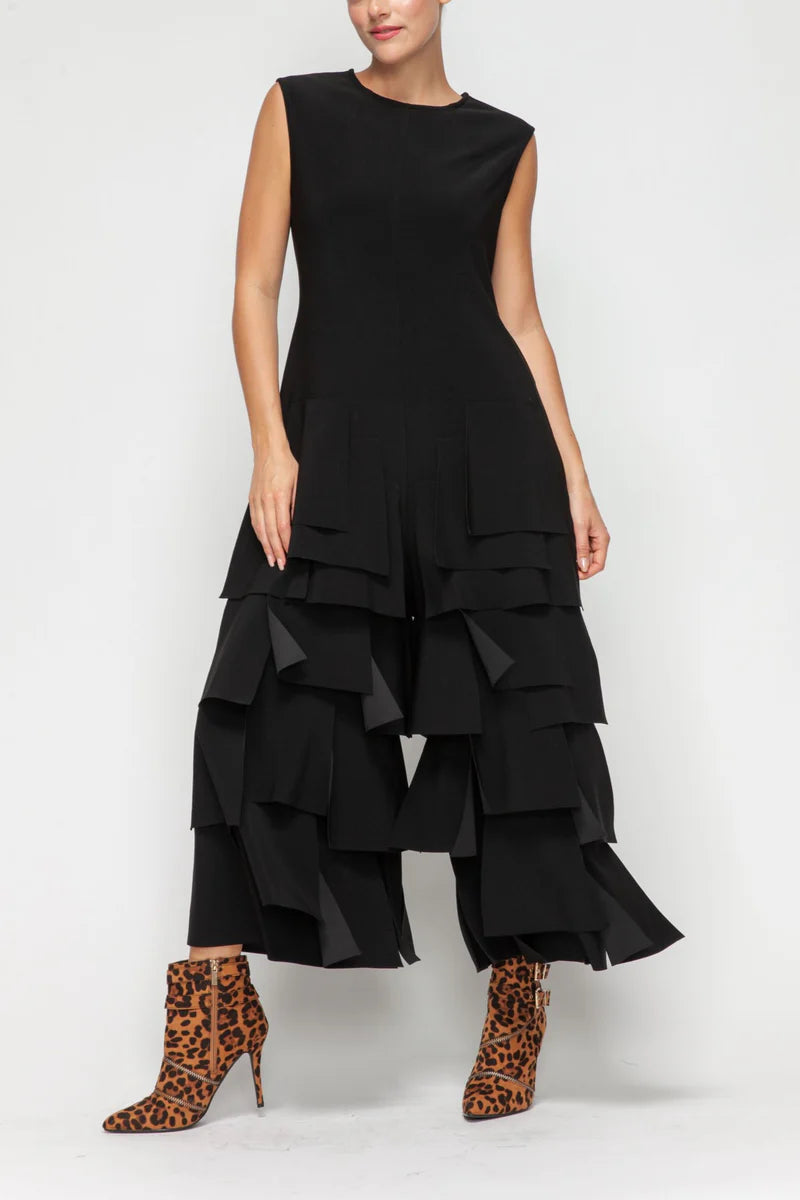 IC Collection Ruffle Statement Jumpsuit-7224JS