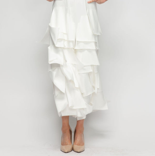 IC Collection "Luna" Layered Asymmetrical Patch Skirt-7234S