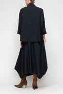IC Collection Pleated V-Neck Boxy Top-7225V