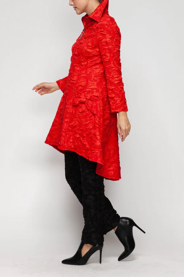 IC Collection Ribbon Detail Hi-Low Jacket-7231J