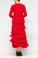 IC Collection "Luna" Layered Asymmetrical Patch Skirt-7234S