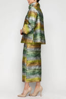 IC Collection Metallic Skirt-7242S-GRN