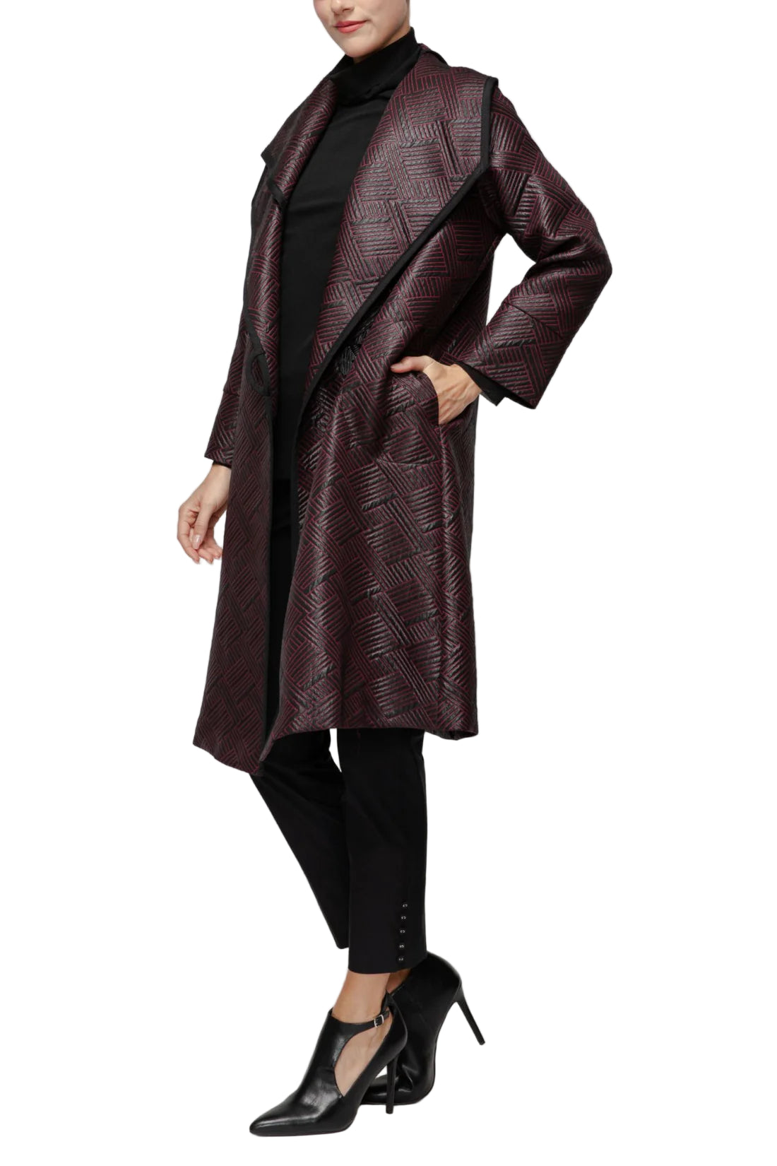IC Collection Bordeaux Eclipse Coat-7343J