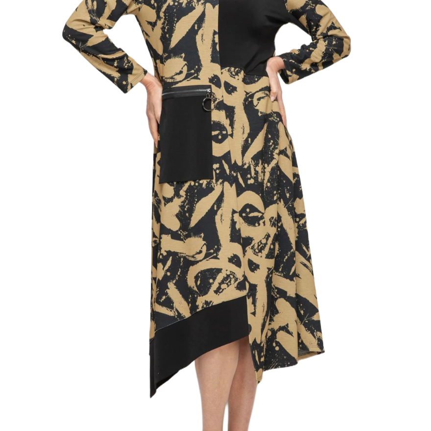 IC Collection Abstract Print Dress-7382D – Unique Apparel USA
