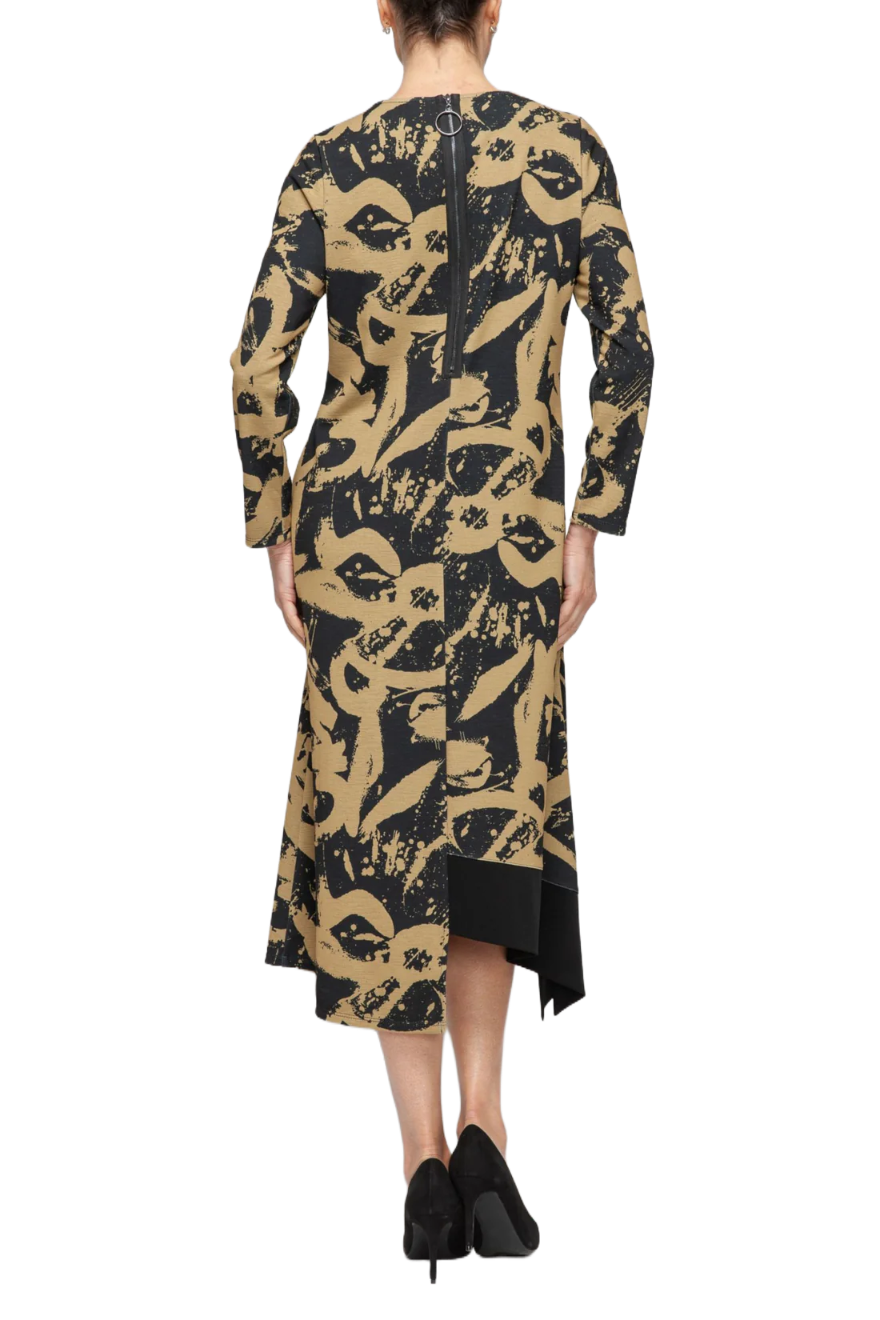 IC Collection Abstract Print Dress-7382D