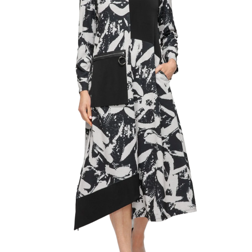 IC Collection Abstract Print Dress-7382D – Unique Apparel USA