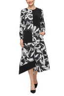 IC Collection Abstract Print Dress-7382D