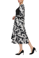 IC Collection Abstract Print Dress-7382D