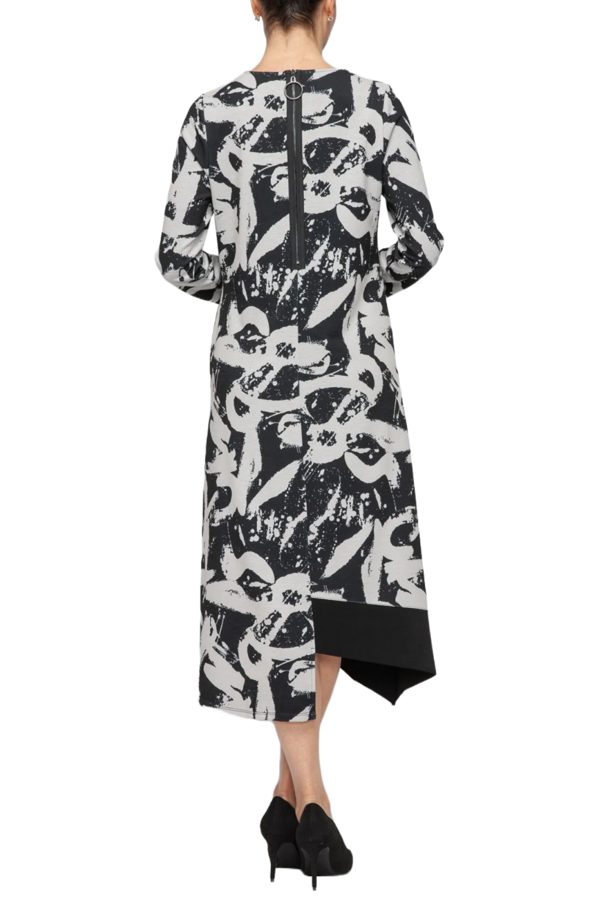 IC Collection Abstract Print Dress-7382D