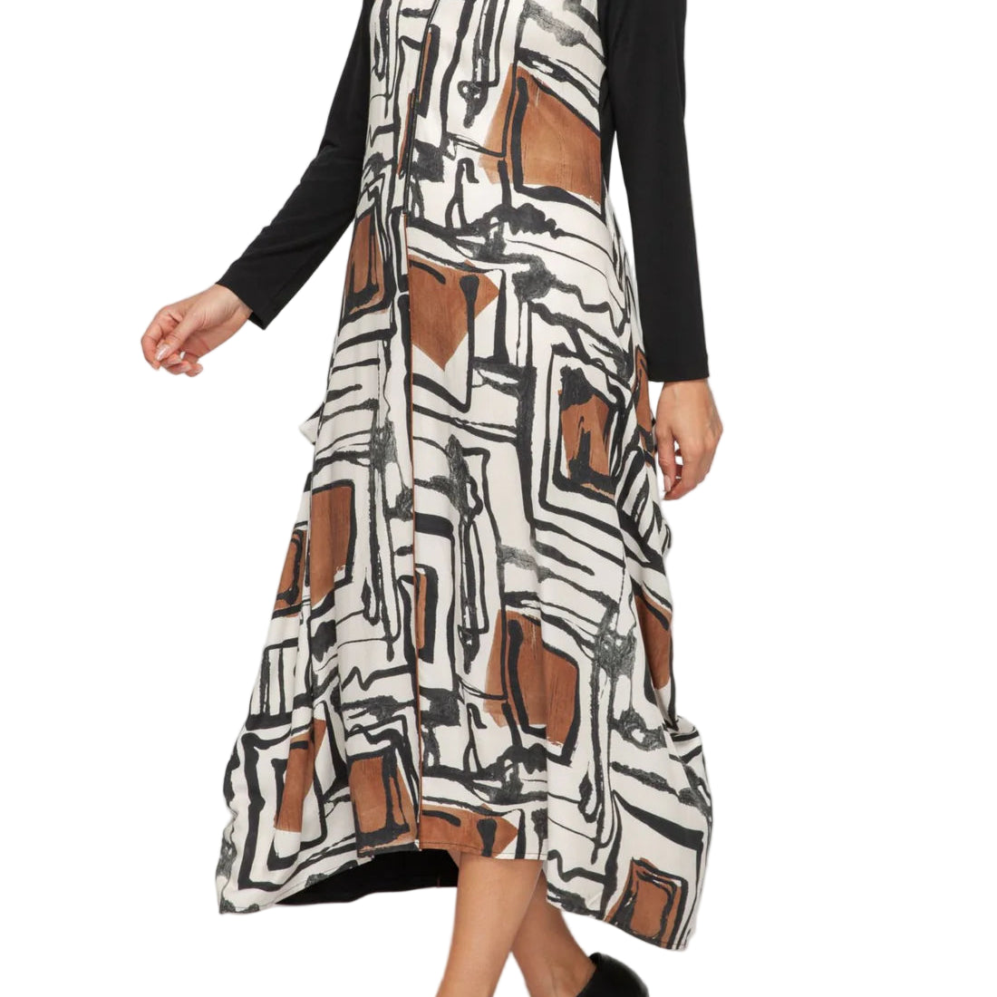 IC Collection Aria Abstract Midi Dress-7387D – Unique Apparel USA